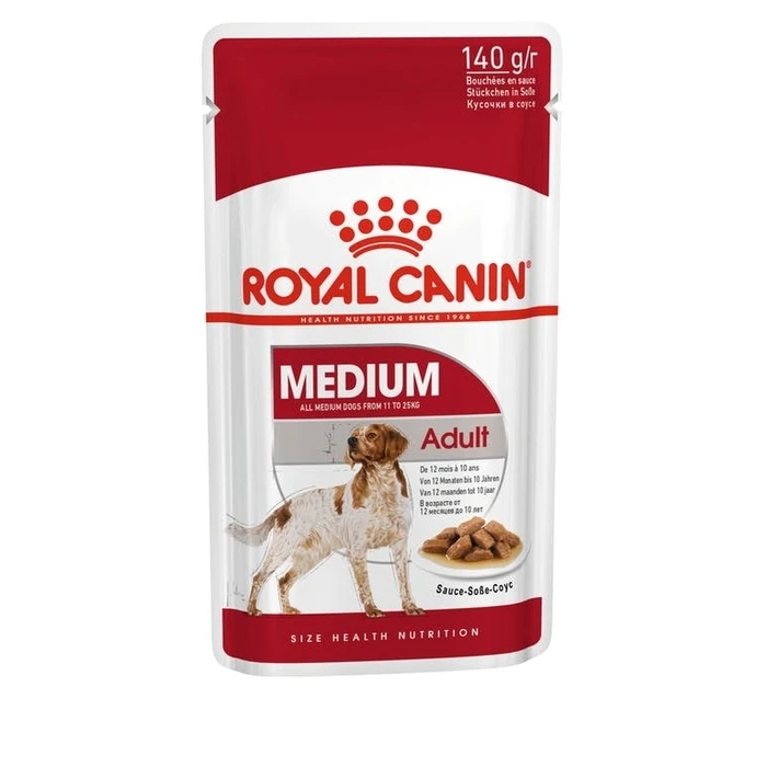 Υγρή Τροφή Σκύλων Royal Canin Medium Adult 10x140g