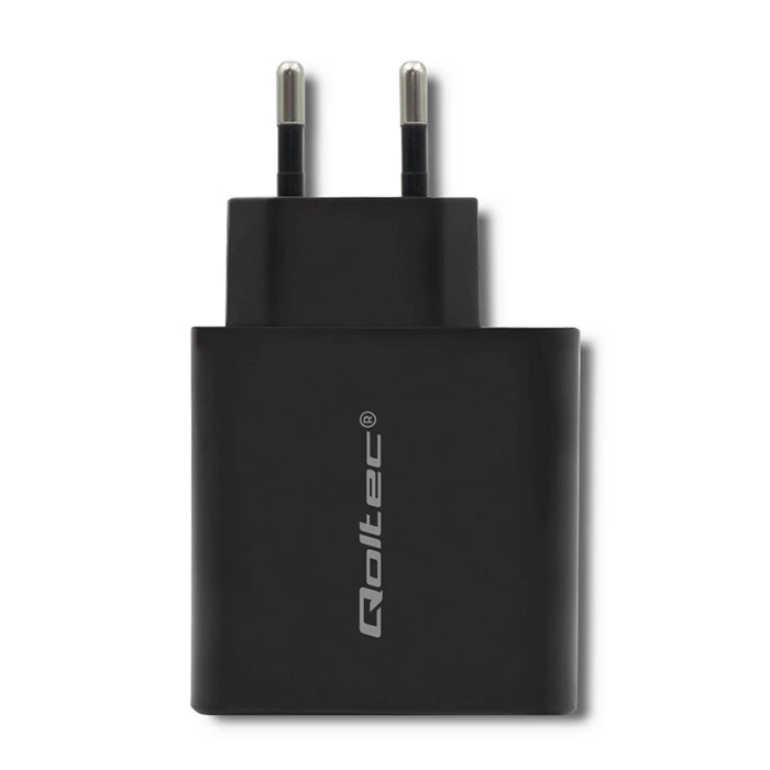 Φορτιστής Πρίζας Qoltec 51717 | 42W | 5-20V | 2.25-3A | USB type C PD | USB | Black