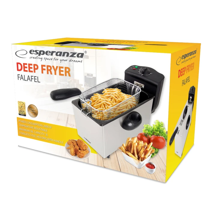 Φριτέζα Esperanza EKG010 Deep Fryer 3 L, 2000W Inox
