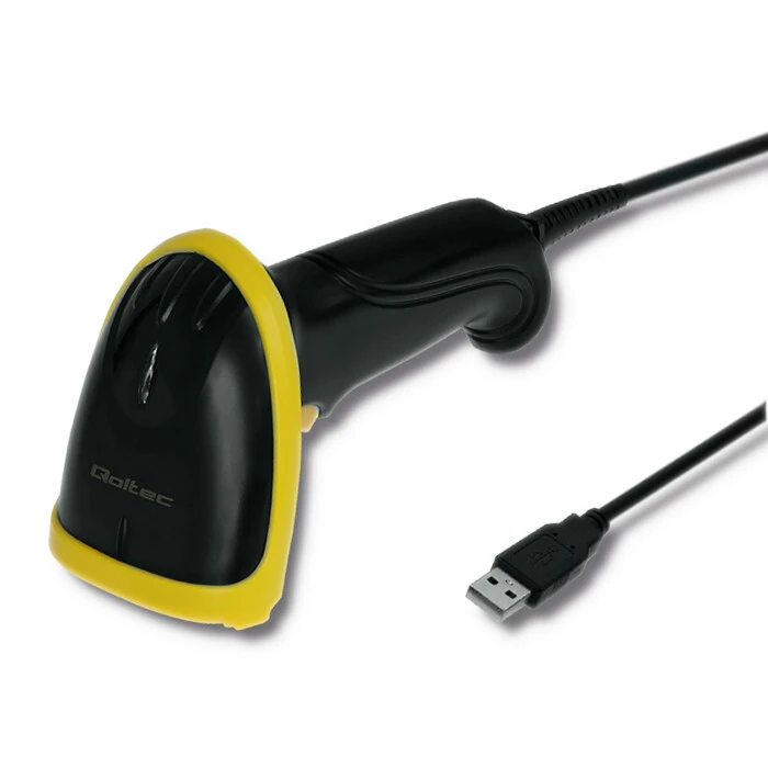 Barcode Scanner Qoltec 50867 Laser 1D | 2D | USB | Black