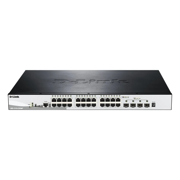 Network Switch D-Link DGS-1510-28XMP/E Managed L2/L3 (10/100/1000) (PoE) Black, Grey