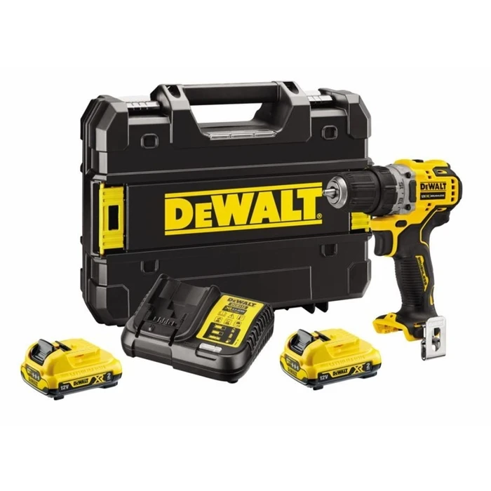 Δραπανοκατσάβιδο DEWALT DCD701D2-QW Cordless 2x 12V 2Ah XR TSTAK Black, Yellow