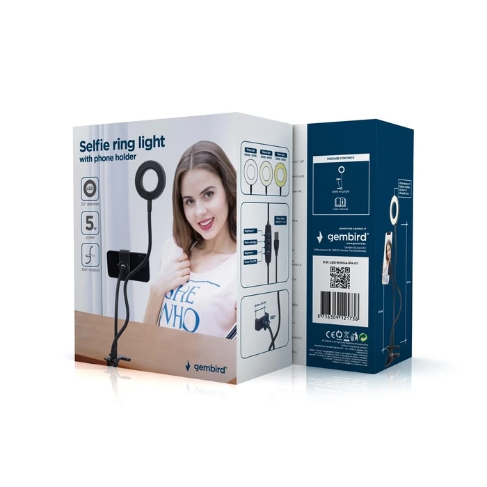 Ring Light Gembird LED-RING4-PH-01 Selfie with phone holder