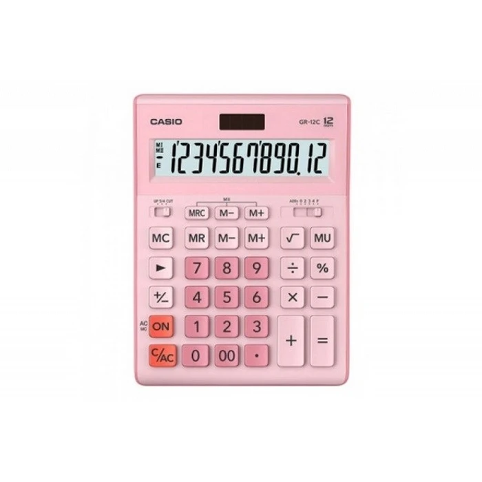 Αριθμομηχανή Casio GR-12C-PK PINK, 12-DIGIT DISPLAY