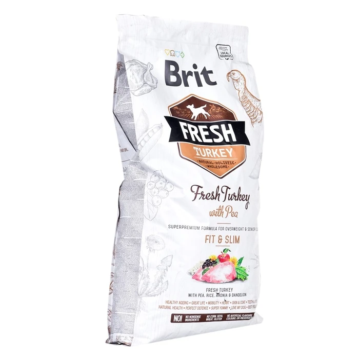 Ξηρά Τροφή Σκύλων Brit Fresh Turkey & Pea Fit & Slim - Turkey with pea 12 kg