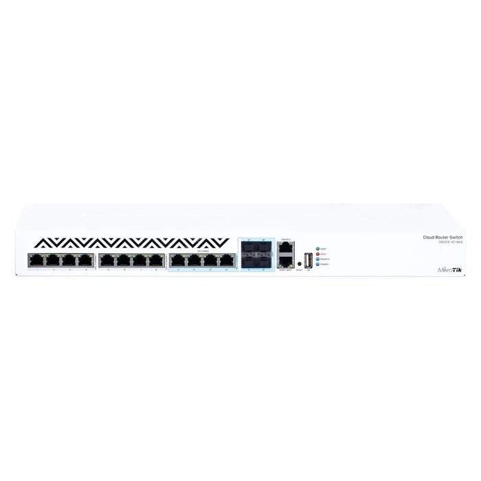 Network Switch Mikrotik CRS312-4C+8XG-RM L3 10G (100/1000/10000) White 1U