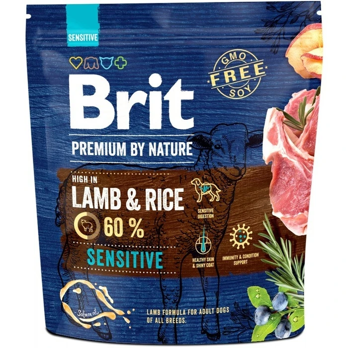 Τροφή Σκύλων Brit Premium by Nature Sensitive Lamb&Rice 1 kg