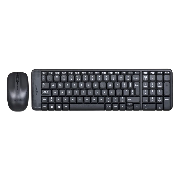 Σετ Πληκτρολόγιο Και Ποντίκι Logitech MK220 RF Wireless QWERTY International EER Black