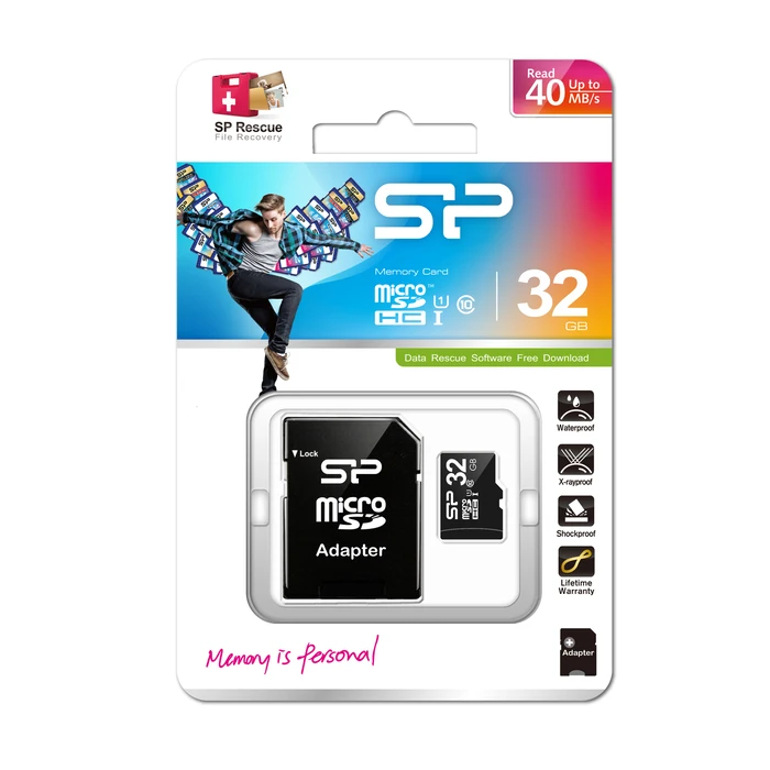 Κάρτα Μνήμης microSDHC 32GB Silicon Power SP032GBSTH010V10SP Class 10 UHS-I