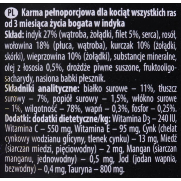 Υγρή Τροφή Γάτας DNT Premium cat Junior rich in turkey 400 g