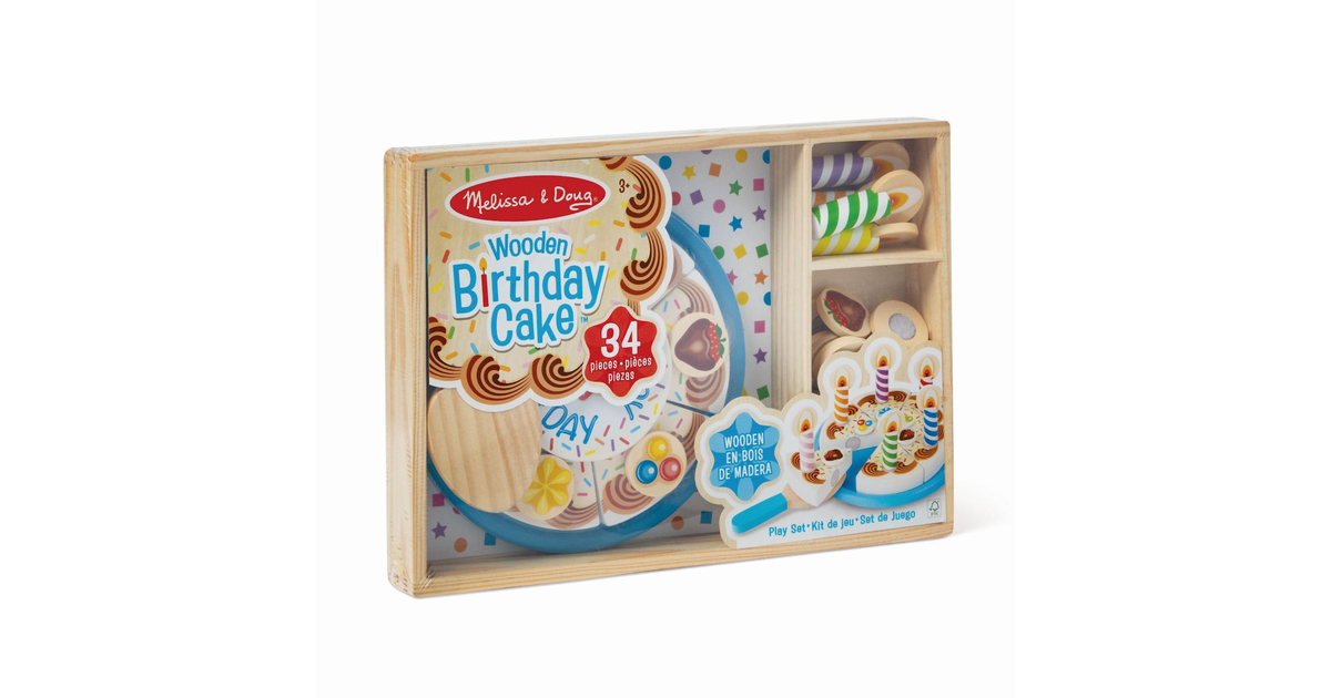 Melissa & Doug Pretend Play Wood Birthday Cake - Techstores.gr