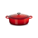Le Creuset Γάστρα Signature Gourmet Roaster Στρογγυλή 30 cm Κερασί