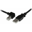 StarTech USB A B Cable Left Angle 3 m