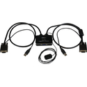 Default StarTech 2 Port KVM Switch VGA USB with Remote Switch Button