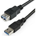 USB Cable StarTech 2 m USB 3.0 Male to Female A to A Black