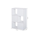 HOMCOM Bookshelf White Cube 91.5x29.5x61.5 833 423WT HOM833 423WT
