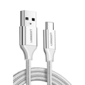 UGREEN Καλώδιο USB C Nickel plated QC3.0 0.25m λευκό
