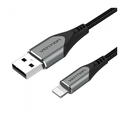 VENTION Καλώδιο Φόρτισης και Δεδομένων USB 2.0 A σε Lightning 2.4A 0.5m Γκρι