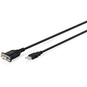 USB to DB9 RS232 Cable DIGITUS 1.8 m FT232RNL Black