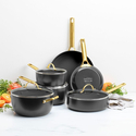 Τετράγωνα & Τηγάνια GreenPan Padova Reserve 6-Piece Pot & Pan Set Black