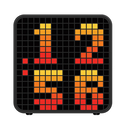 LiFE PIXEL Επιτραπέζιο ψηφιακό ρολόι ξυπνητήρι με έγχρωμη οθόνη RGB LED pixel art