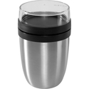 Mepal Θερμός Δοχείο Φαγητού Lunchpot Ellipse Edelstahl Nordic Black 500+200ml