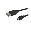 Καλώδιο USB MediaRange 2.0 AM/Mini-BM (Mini-USB) 1.5M Black (MRCS113)