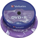 DVD+R Verbatim 1x25 4,7GB 16x Speed Matt Silver