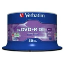 Verbatim DVD+R Double Layer 8x 8.5GB Matt Silver 1x50