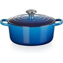 Le Creuset Signature Γάστρα Μαντεμένια με Καπάκι 24 cm Azure