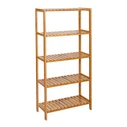 SONGMICS Ξύλινη Ραφιέρα Μπάνιου από Μπαμπού με 5 Ρυθμιζόμενα Ράφια 130 x 60 x 26 cm BCB35Y