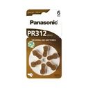 Μπαταρίες Ακουστικών Βαρηκοΐας Panasonic PR312 1.4V (PR312L/6DC)