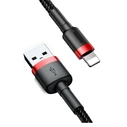 Καλώδιο USB Baseus Lightning Cafule 2A, 3m Red/Black (CALKLF-R91)