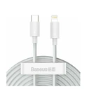 Καλώδιο USB Baseus Lightning Simple Wisdom (2pcs/set) PD 20W 5A 1.5m White