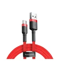 Καλώδιο USB Baseus Cafule Braided USB 2.0 USB-C male - USB-A male Κόκκινο 0.5m