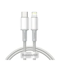 Καλώδιο USB Baseus High Density Braided USB-C to Lightning 20W Λευκό 1m