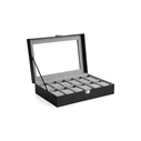 Songmics Watch Box Black  30.2 x 20.2 x 8.1 cm (JWB12BK) (SNGJWB12BK)