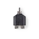 Αντάπτορας RCA Nedis splitter male/2x RCA female Black (CAGB24940BK)