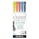 Μαρκαδόροι Zebra Mildliner Double Ended Brush Pen & Marker Bold & Fine Point 5 Pack Friendly Mild