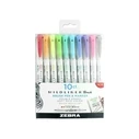 Μαρκαδόροι Zebra Mildliner Double Ended Brush Pen & Marker Bold & Fine Point 10 Pack