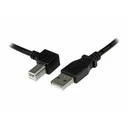 StarTech USB 2.0 Cable USB-A male - Μαύρο 3m Left Angled (USBAB3ML)