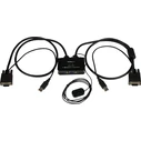 Default StarTech 2 Port KVM Switch VGA USB with Remote Switch Button