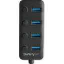 StarTech 4 Port USB 3.0 Hub with Individual On Off Switches