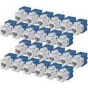 StarTech Keystone 24τεμ. CAT6 Toolless 180° Λευκό