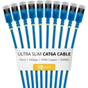StarTech U/UTP Cat.6a Ultra Slim Καλώδιο Δικτύου Ethernet 0.15 m - Πακέτο 10 τεμαχίων