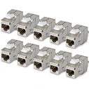 StarTech Cat6A Keystone Jack - Πακέτο 10 τεμαχίων, Θωρακισμένο (STP), Χωρίς Εργαλεία