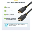 StarTech HDMI 2.1 Cable HDMI male - HDMI male 0.5m Μαύρο