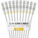 StarTech Καλώδιο Δικτύου Ethernet Cat6 0,5 m Slim (Γκρι)