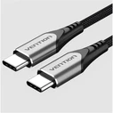 Καλώδιο USB Vention Nylon Braided Type-C to Type-C 3A/PD 60W 1M Gray Aluminum