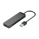 USB Hub Vention 4-Port 3.0 with Power Supply 1M Black